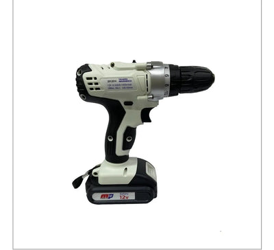 Taladro Inalambrico Mptools 3/8 Percutor 12v Profesional - Blanco