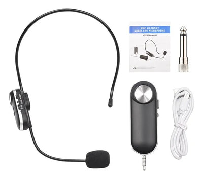 Micrófono Inalámbrico Portátil Recargable Negro