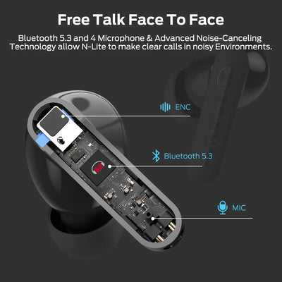 Producto Generico - Monster N-lite Clear Talk - Auriculares. Color Negro