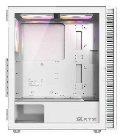 Gabinete Gamer Xyz Airone 100 Mesh White Rgb Blanco