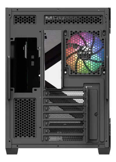 Gabinete Gamer Xyz Qubex Black 4 Fans Argb Usb C Negro