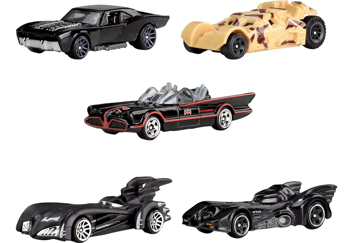 Hotwheels Batmobile Collection 5 Autos Batman 85 Aniversario Color Negro