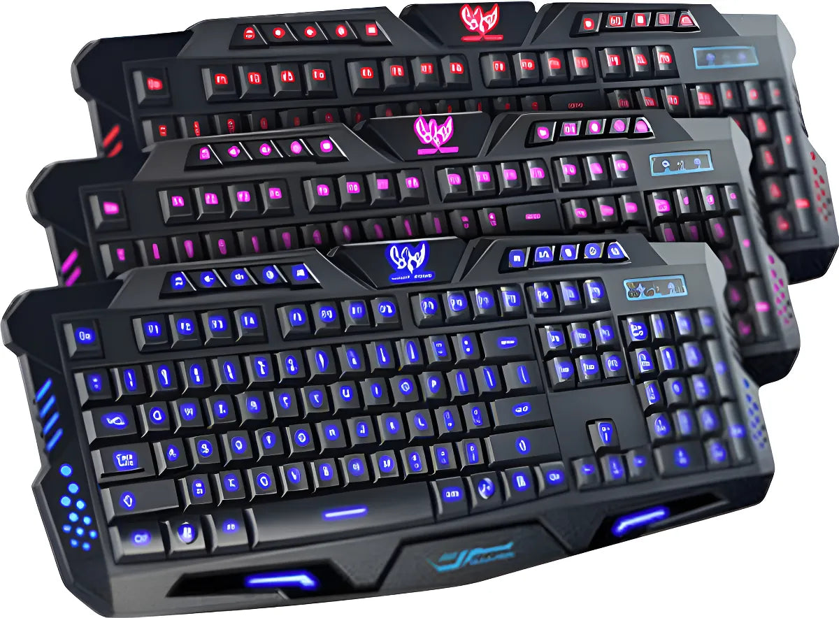 Teclado Usb Brobotix 420028 Ergonómico Iluminación Rgb /v
