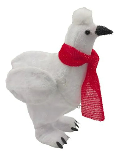 Decoración Navideña: Gallina Silkie Con Luz Led 1 5 Ft - Ext