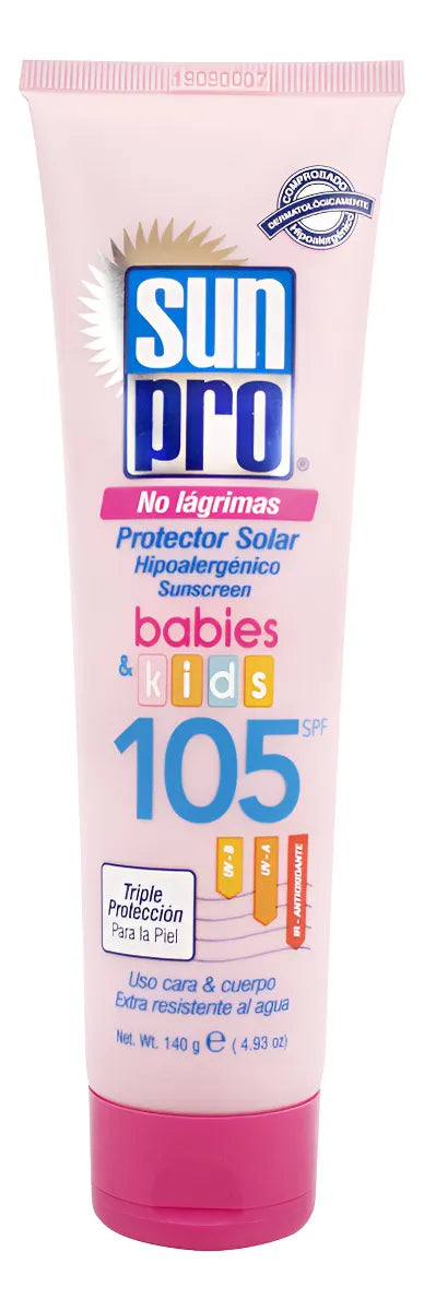 Bloqueador Sun Pro Babies & Kids Spf 105 No Lágrimas 140 G
