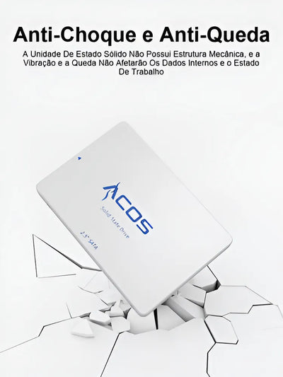 Disco sólido Acos Hd Ssd 256 GB 2.5 SATA, color blanco