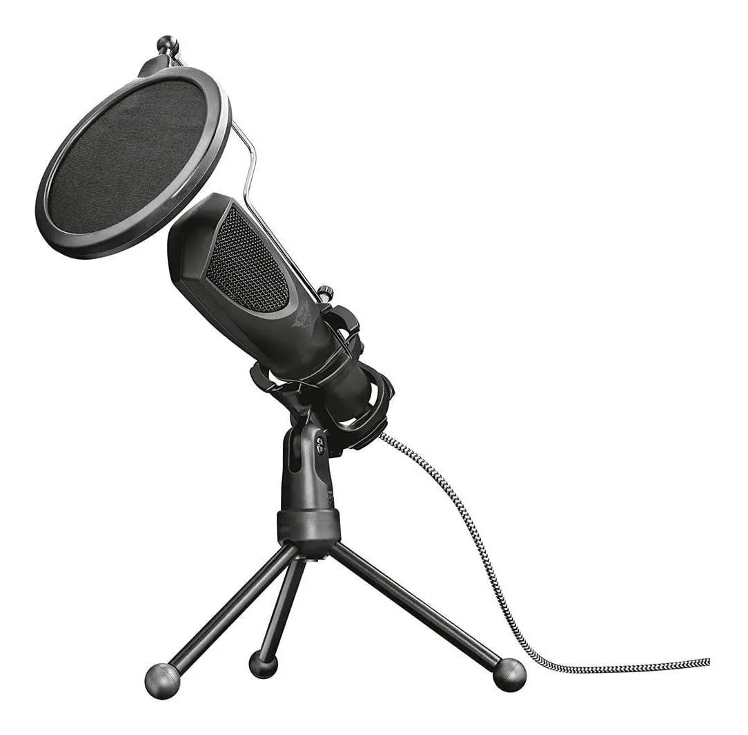 Microfono Trust Gxt 232 Mantis Streaming Usb Color Negro