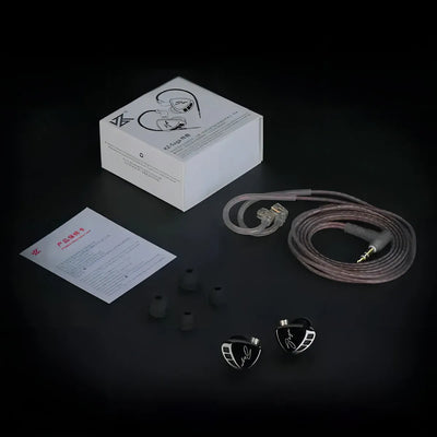 Audífonos Kz Saga Improved Bass Monitores In-ear Hifi Gamer Color Negro Con Micrófono