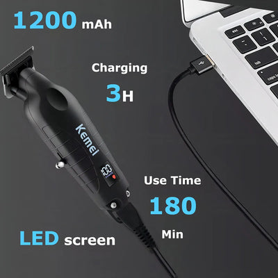 Cortadora de pelo Kemei km 2293 Acabamento negra