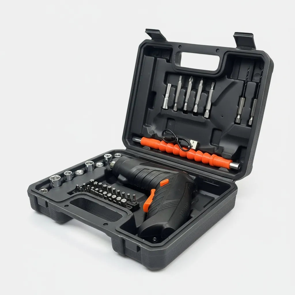 Destornillador Eléctrico Portátil Recargable Tipo Taladro - Multicolor - 3.5