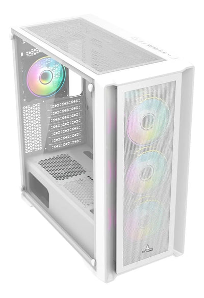 Chasis Caja Gamer Iceberg Titan M16 Blanca X4 Argb Fans Blanco