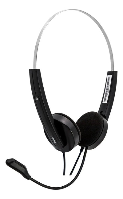 Auriculares Con Micrófono Genius Hs-220u Usb Color Negro