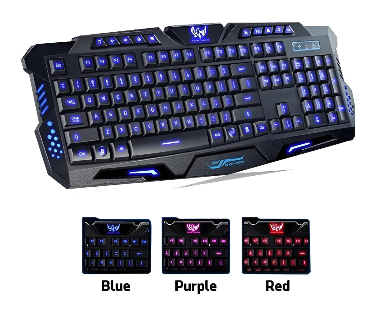 Teclado Usb Brobotix 420028 Ergonómico Iluminación Rgb /v