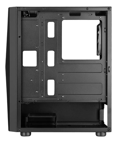 Chasis Gabinete Caja Gamer Iceberg Flux Elite + 1 Ventilador Negro