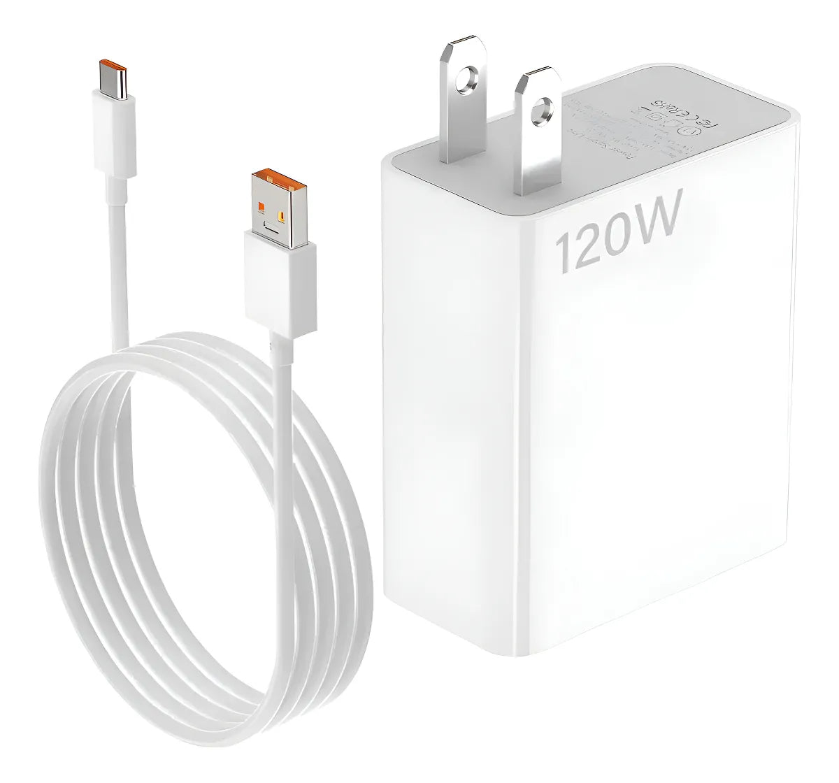 Cargador Turbo 120w + Cable Para Xiaomi Redmi Teléfono Cargador 120w Rápido Cargador Color Blanco