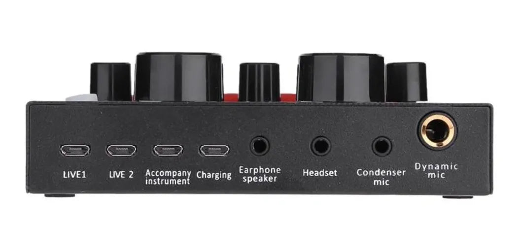 Mini Mezclador Audio En Vivo, Tarjeta De Sonido Externa Usb