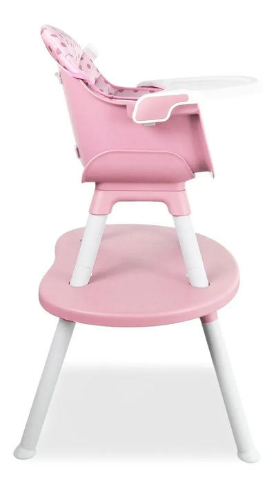 Silla Comedor Bebe 2 En 1 BEBESIT Comedor Escritorio con alcolchado Color Rosado