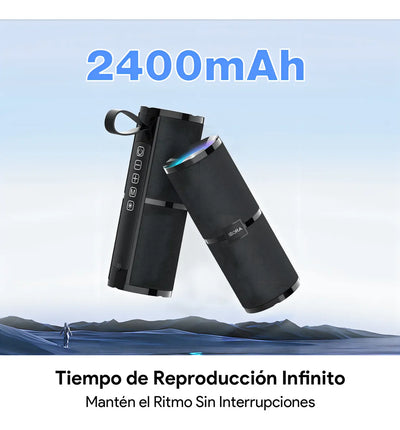 Parlante Bluetooth Portátil 1Hora BOC060 5.1 Altavoz Inalámbrico con Sonido Estéreo HD 2400mAh 3.5mm Color Negro