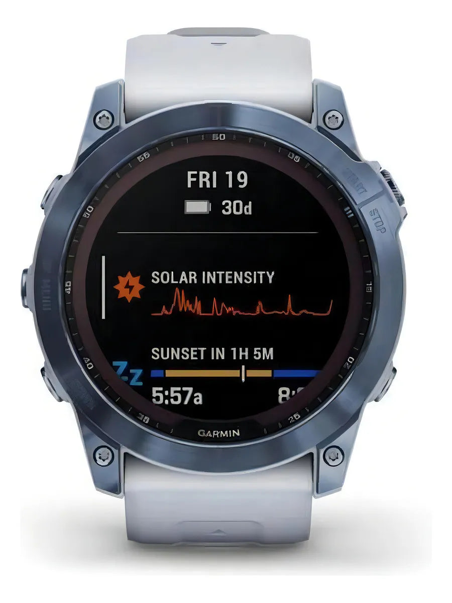 Reloj Gps Garmin Fenix 7x Zafiro Solar Titanio Dlc (51mm) Color - Tamaño Azul Mineral - 51mm Color Del Bisel Azul Mineral Color De La Caja Azul Mineral