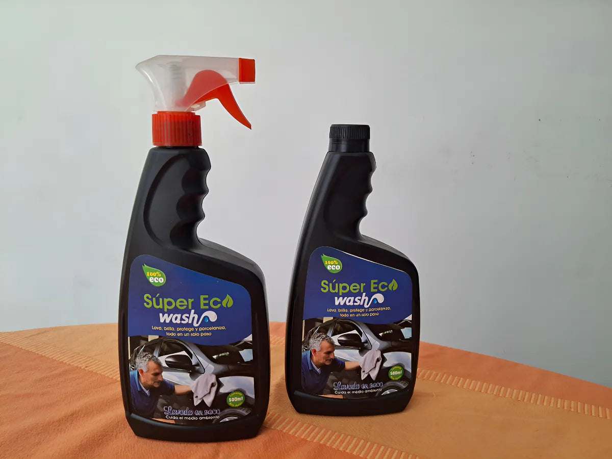 Lavado Seco Para Vehículos Super Eco Wash 500 Ml 2 Unidades