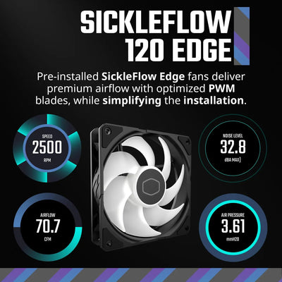 Cooler Master Enfriador Líquido Aio 240 Atmos Para Amd Ryzen