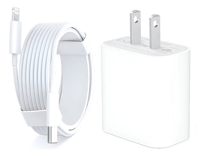 Cargador Certificado Para Iphone 2 Metros Carga Rapida 20 W Blanco