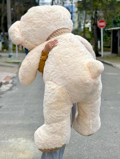 Oso De Peluche Gigante 1,85mts + Obsequios Perfumado Beige
