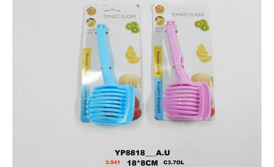 Cortadora De Frutas, Verduras, Papas Y Pinzas De 2 Piezas Rosa Chicle