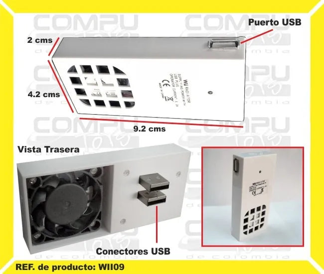Zwii09 Disipador De Calor Para Nintendo Wii Usb Computoys