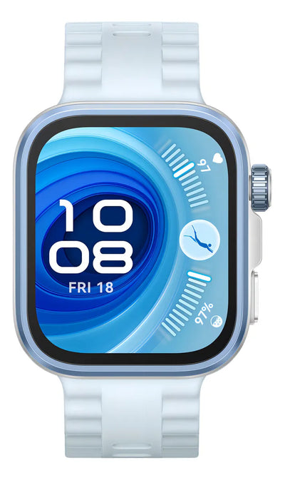 Smartwatch Huawei Watch Fit 4 Pro Azul Caja Gris Malla Azul claro Bisel Negro Diseño de la malla Fluoroelastómero