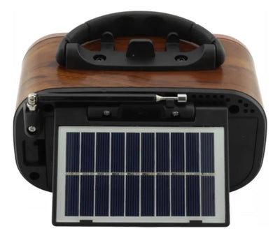 Parlante Radio Retro Vintage Bluetooth Mp3 Fm Am Panel Solar