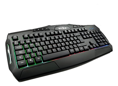 Teclado Gamer Weibo Wb 540 Retoiluminado Color del teclado Negro