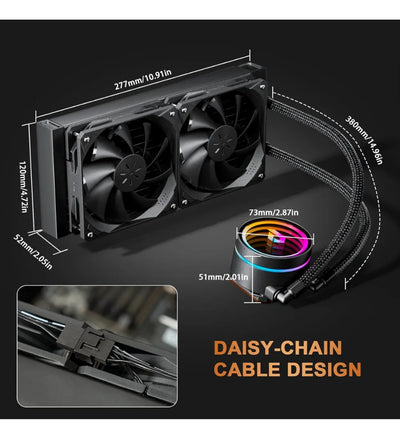 Refrigeracion Líquida De Cpu 240 Aio, Con Lga Y Amd Am5/am4 Negro