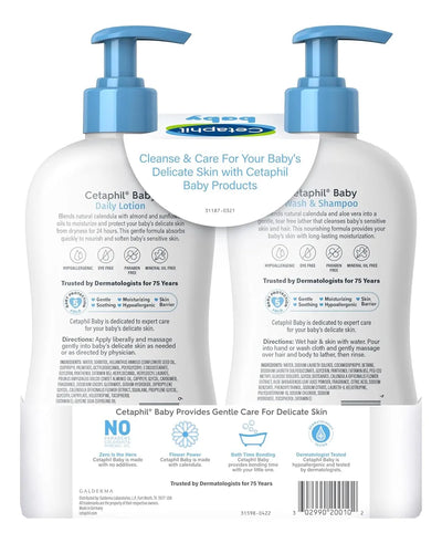 Shampoo Y Crema Cetaphil Baby Limpieza E Hidratacion