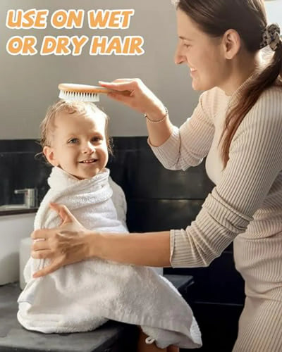 Cepillo De Pelo Para Bebé De Cerdas Naturales, Suave Y Delic