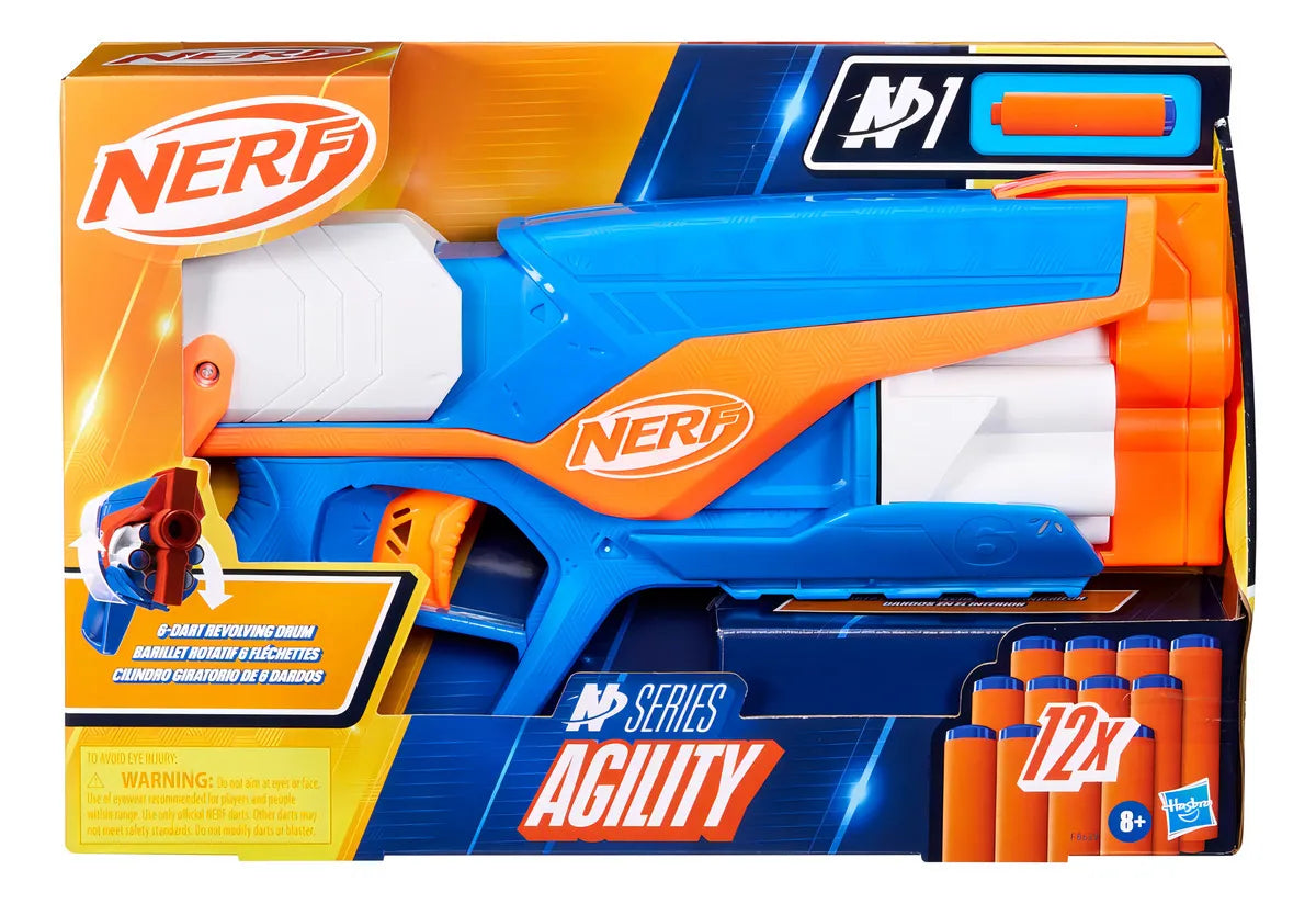 Lanzador Nerf N Series Agility 12 Dardos Color Multicolor
