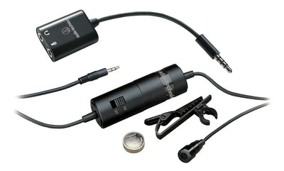 Micrófono Lavalier De Condensador Audio-technica Atr3350xis Color Negro
