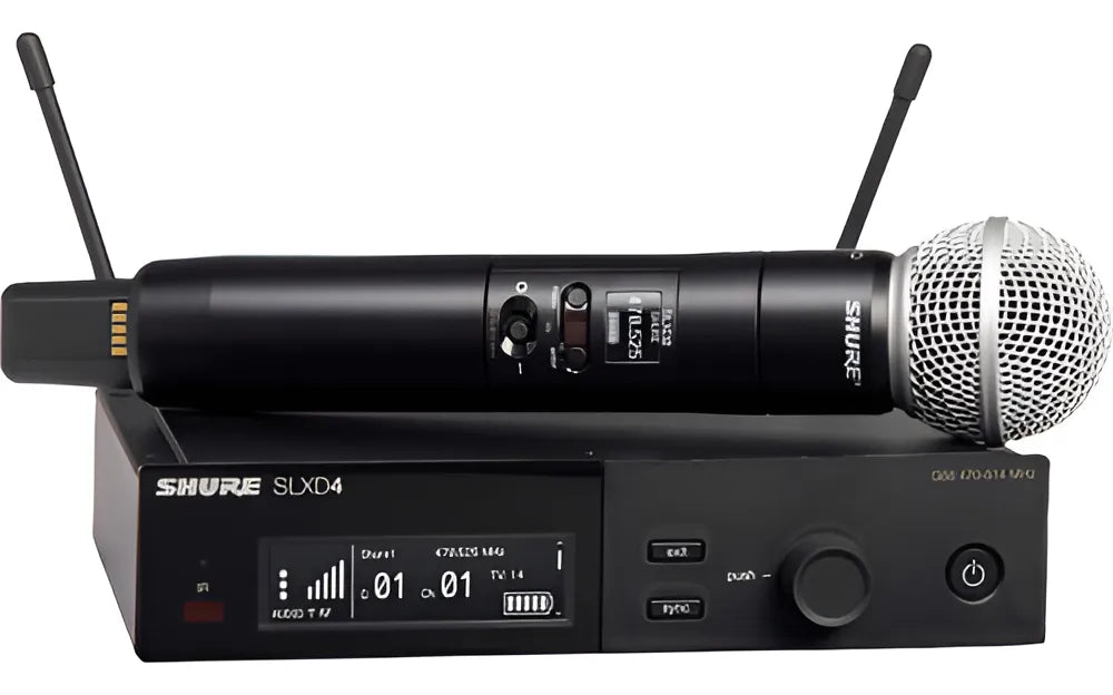 Micrófono Inalambrico Shure Slxd24/sm58 H5 Profesional Origi Color Negro