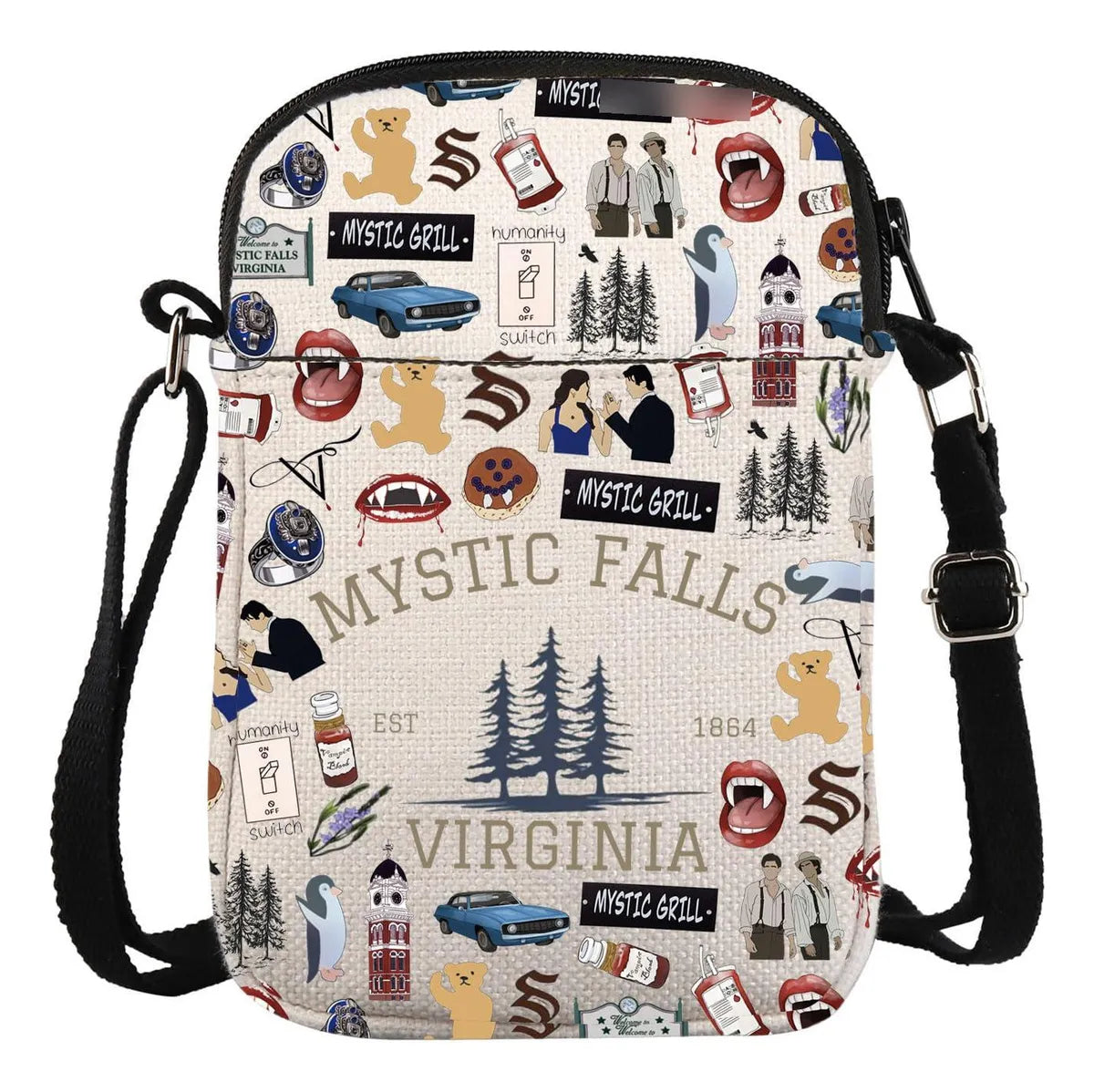 Bolso Cruzado Tvd Vampiros Mystic Falls Regalo Soñador