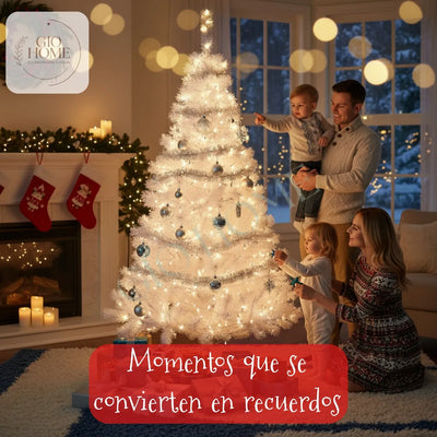 Arbol De Navidad Siberiano 2.00m 358 Puntas Gio Home Pino Navideño Look Natural Base Metalica Artificial Para Decoracion Con Bolas Adornos Extension Cintas Bombillos Botas Campanas Luces Estrella Noel