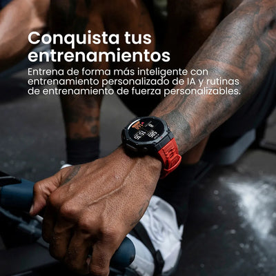 Reloj Amazfit T-rex 3 Onyx con caja de ónix de 48,5 mm y pulsera de ónix