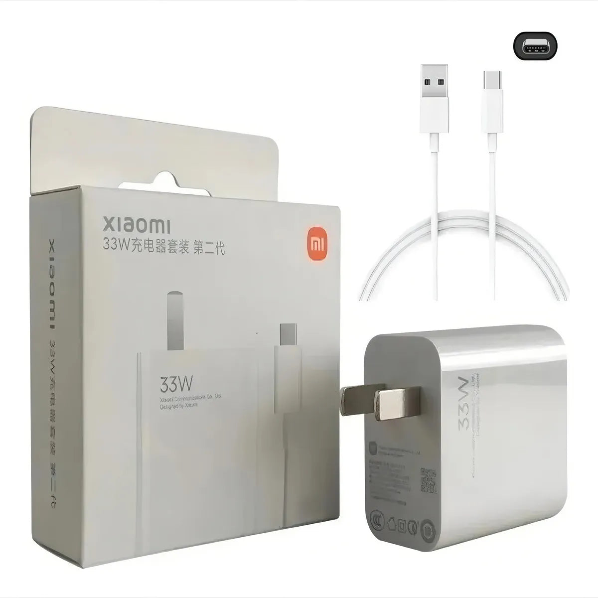 Cargador Rápido 33w Usb Tipo C Para Xiaomi, Carga Rápida Y Eficiente, Compatible Con Modelos Xiaomi, Perfecto Para Cargar Tu Teléfono De Forma Rápida Y Segura