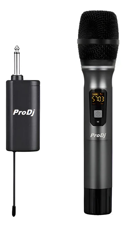 Microfono Usb Inalambrico Recargable Prodj M60 Karaoke Uhf Negro