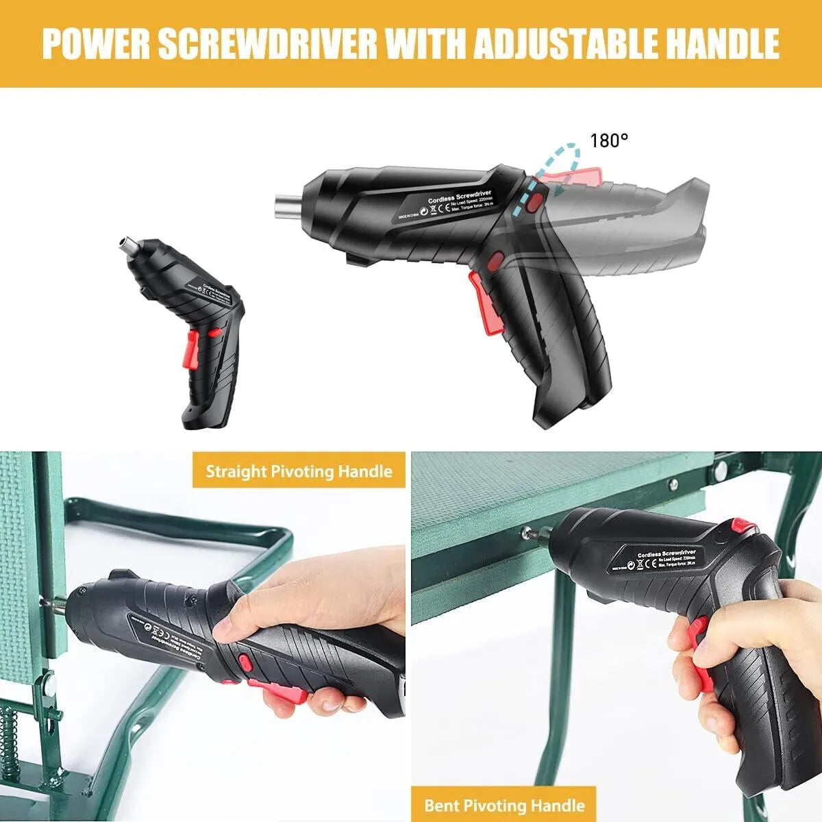 Kit De Taladro Y Destornillador Eléctrico Inalámbrico De 47 - Negro - 220