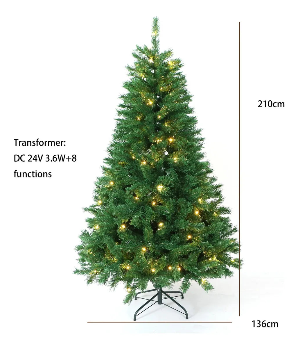 Árbol De Navidad 210 Cm 280 Led 1030 Ramas Dear Santa