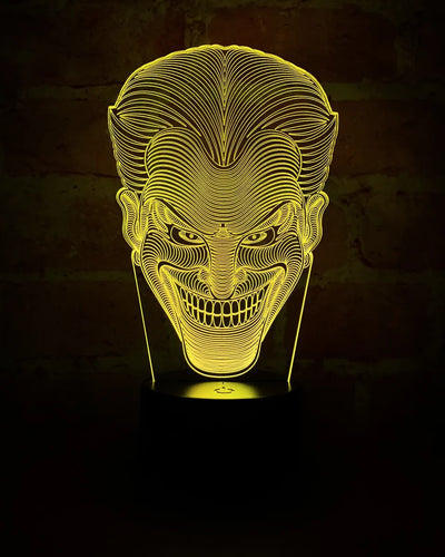 Lámpara De Noche Led Joker Guasón Batman Dc Regalo Holograma - Negro