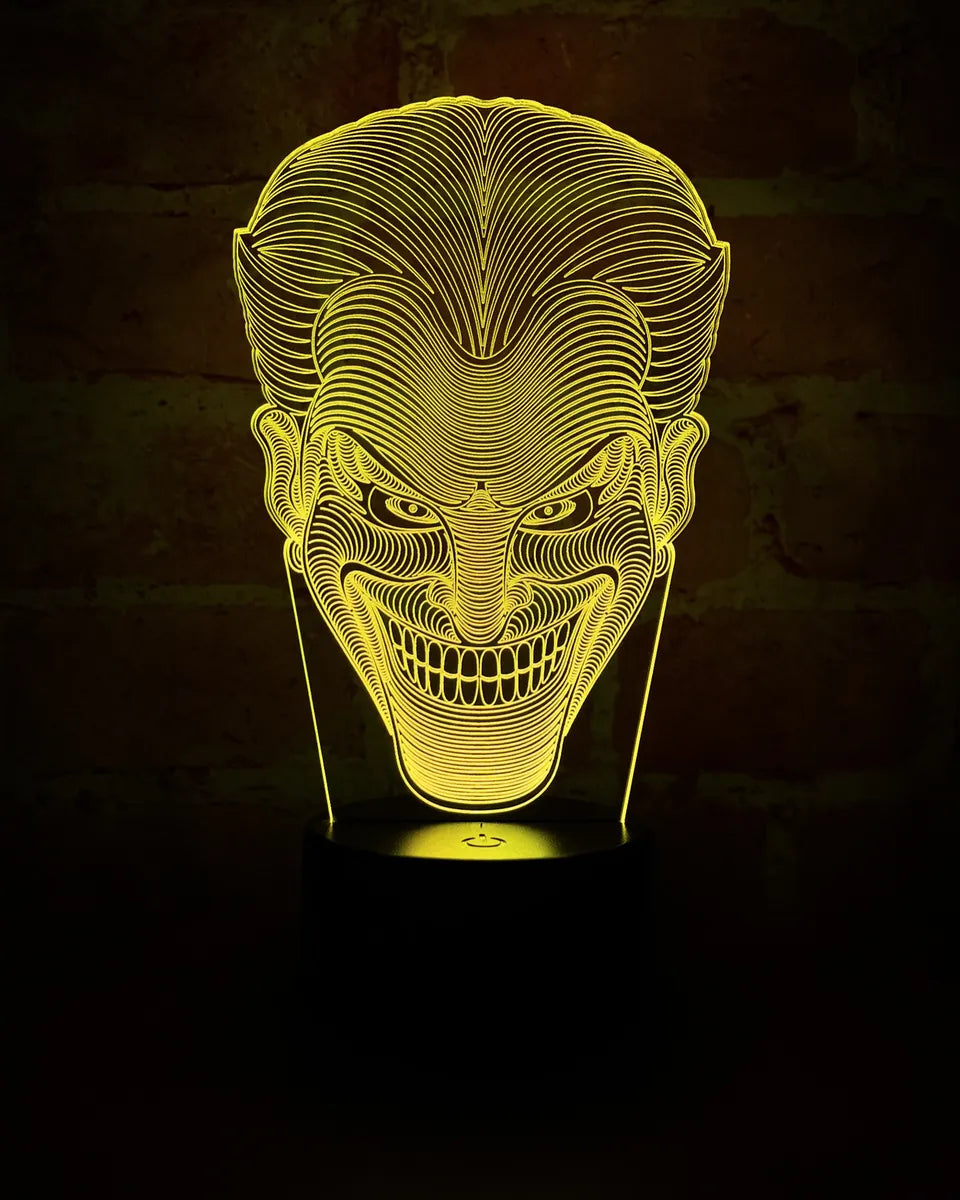 Lámpara De Noche Led Joker Guasón Batman Dc Regalo Holograma - Negro