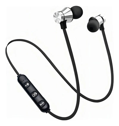 Auriculares inalámbricos deportivos magnéticos plateados Xt11