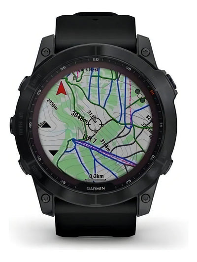 Reloj Gps Garmin Fenix 7x Zafiro Solar Titanio Dlc (51mm) Color - Tamaño Negro - 51mm Color Del Bisel Negro Color De La Caja Negro
