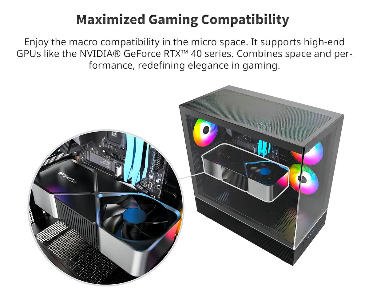 Funda para ordenador de sobremesa Montech Gamer Xr (b), color negro